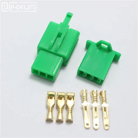 1set 28mm 3p Green Electrical Connector Kits 28 Mm 3pin Male Female