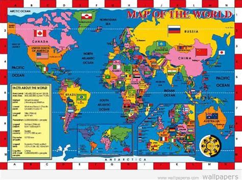 Includes all 254 country flags (more info). world map with countries | ... Map Atlas Europe Map of the World Wallpaper World Map With ...