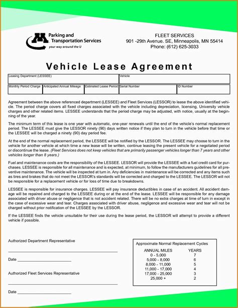 Printable Auto Lease Agreement Form Kansas Printable Forms Free Online