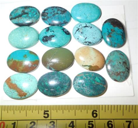 Turquoise Stone Oval 20x15 Mm Flat Cabochon 1535 Carat 14 Pieces A Ebay