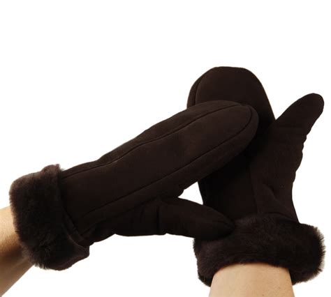 Ladies Sheepskin Mittens From Simons Leather