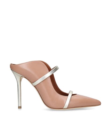 Malone Souliers Nude Leather Maureen Mules 100 Harrods Uk
