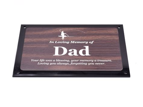New Beautifully Engraved Dad Memorial Plaque Walnut Wood Etsy
