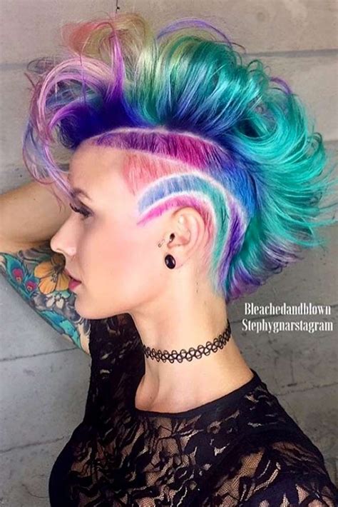 Discover New Looks With Mohawk For Women Hairstyles Unicorn Hair