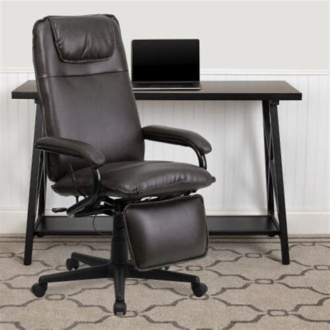 Flash Furniture High Back Leather Executive Office Chair With