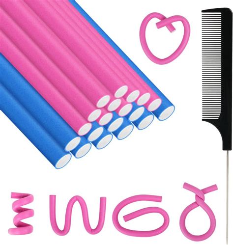 Aoowu Pcs Flexi Rods For Hair Heatless Hair Rollers Bendy Foam