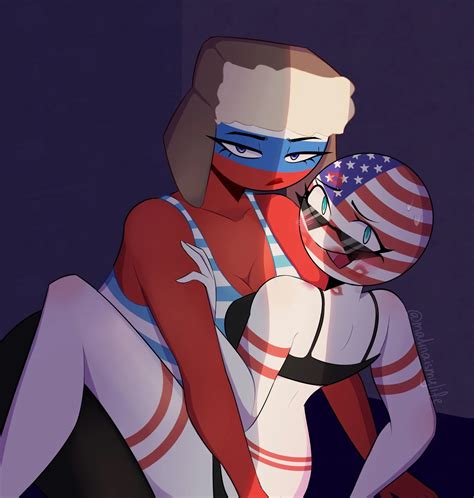 Rule 34 2girls Clothing Countryhumans Female Female Only Rusame Russia Countryhumans United