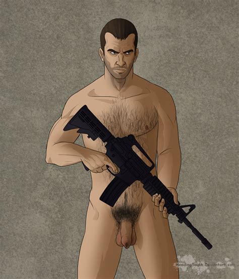 Rule 34 Grand Theft Auto Grand Theft Auto Iv Gun Hair Niko Bellic