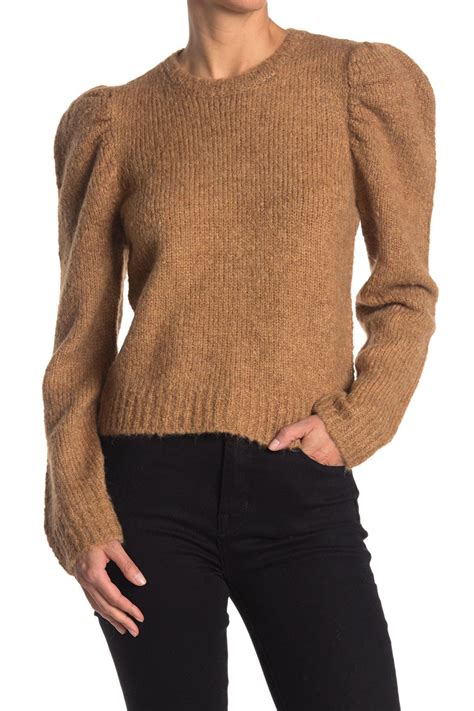Derek Lam 10 Crosby Locken Puff Sleeve Knit Sweater In Cml D Modesens