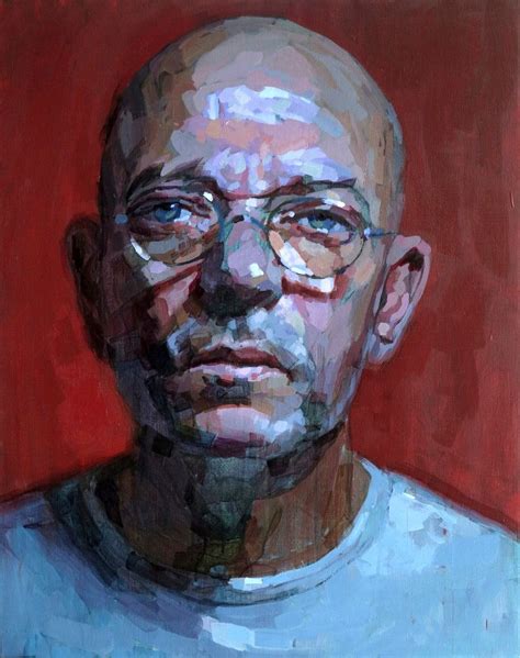 Selfportrait 92 X 73 Cm Laurent Dauptain Acrylic Portrait Painting