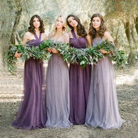 Hot 4 Style Bridesmaid Dresses Lavender Purple Lilac Floor Length Long