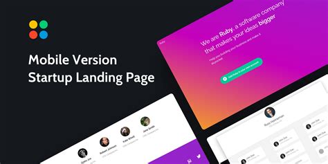 Ruby Landing Page Template Bubble