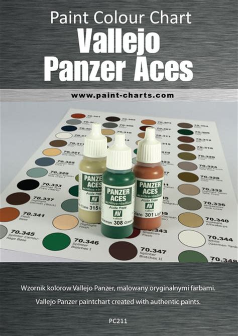 Paint Colour Chart Vallejo Panzer Aces 20mm Pjb Pc211