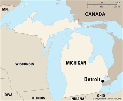 Detroit Michigan Map Digital Prints Art And Collectibles