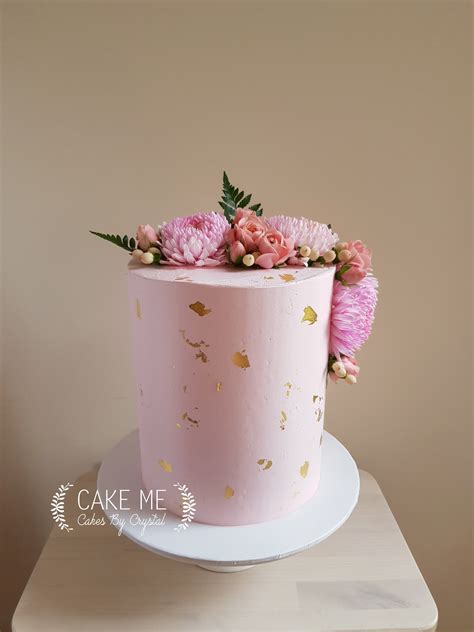 Pink And Gold Birthday Cake Cake Cake Decorating Gold Birthday Cake