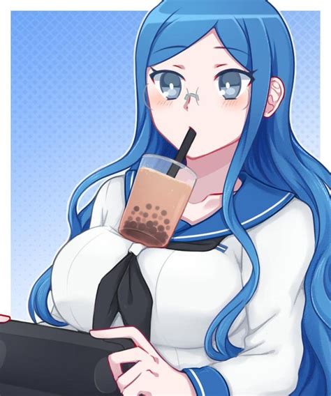 Tsumugi Doing The Bubble Tea Challenge Danganronpa