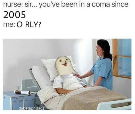 o rly sir you ve been in a coma know your meme