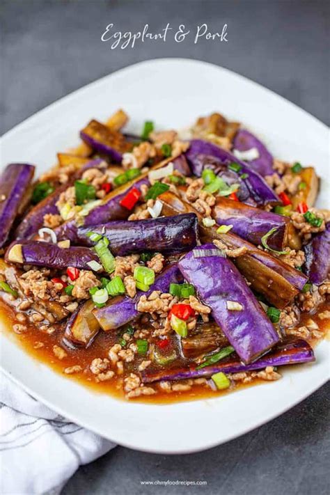 One of my favorite pork chop recipes! Chinese Eggplant and Pork (魚香茄子) | Oh My Food Recipes