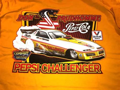 New Don The Snake Prudhomme 1982 Pepsi Challenger Pontiac 2xl Yellow T