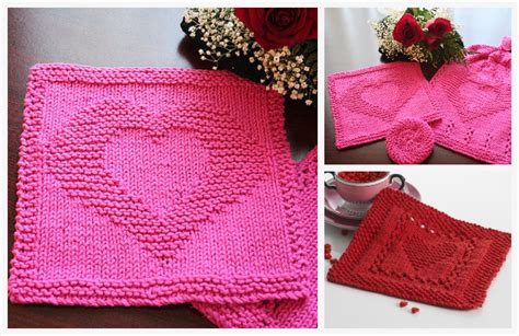 No, your eyes are not deceiving you, there really are 75 free patterns! Square Heart Dishcloth Free Knitting Patterns - Knitting ...