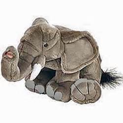 Plush African Elephant Toy Stuffed Animal One Treasure