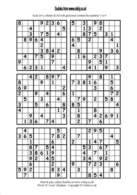 printable sudoku puzzles 1 per page printable crossword