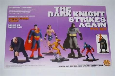 Miller Batman Dark Knight Pvc Figures Set Poster Supermanwonder Woman