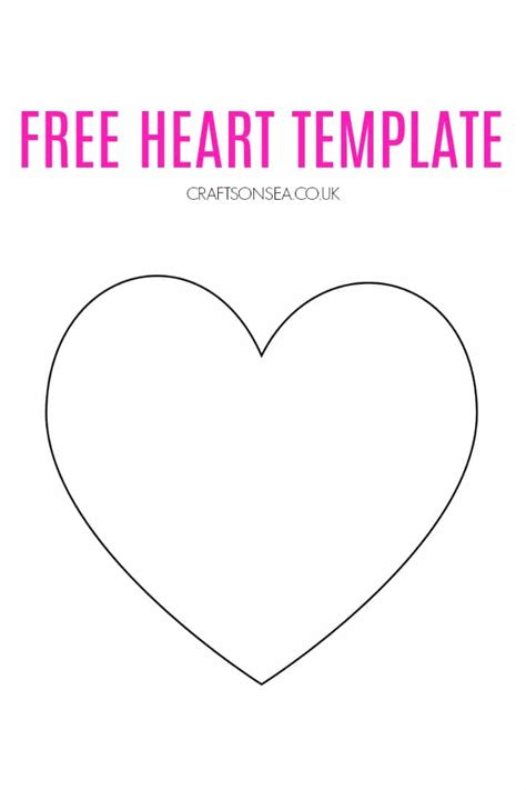 Free Heart Template Free Printable Pdf Crafts On Sea