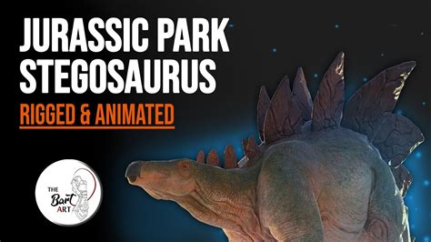 Jurassic Park 3d Model Stegosaurus Blender 280 The Bart Art Youtube