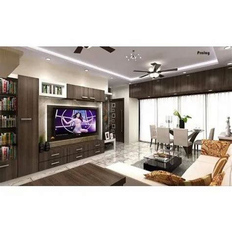 L Shape Living Interior Design At Rs 3500square Feet Dining Room