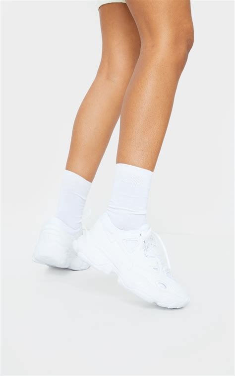 White Multi Layered Sole Chunky Trainer Prettylittlething
