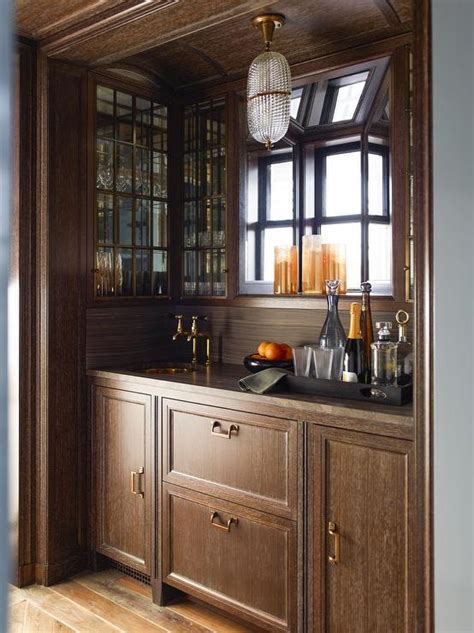 Sink cabinet with 2 doors/legwipe dry with a clean cloth. Wet Bar with Shelves on Antique Mirror Backsplash ...