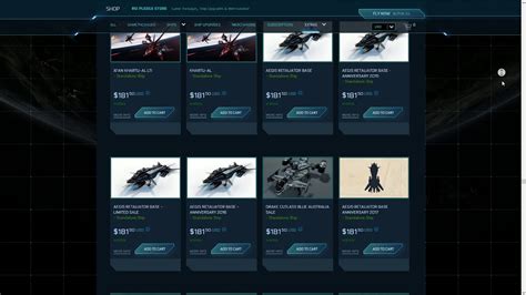 Star Citizen All Ships In Pledge Store Youtube