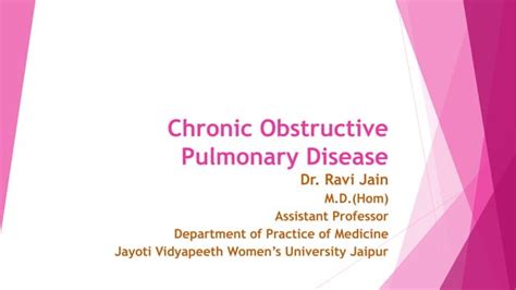 Chronic Obstructive Pulmonary Disease Ppt