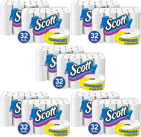 Scott 1000 Sheets Per Roll Toilet Paper 32 Rolls Bath