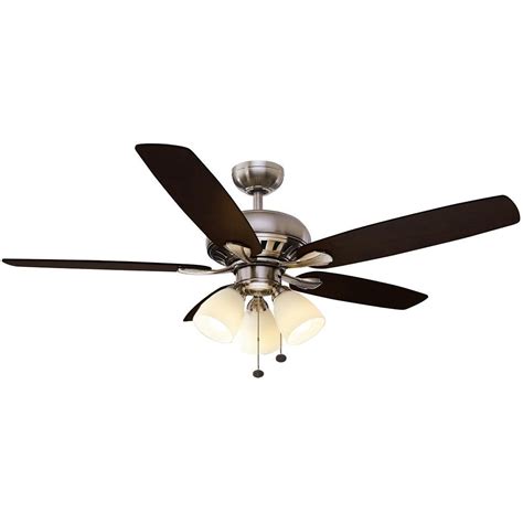 All set screws must be checked and retightened where necessary before installation. Hampton Bay Rockport 52 in. LED Brushed Nickel Ceiling Fan ...