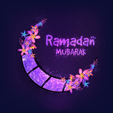 Glowing Moon For Ramadan Mubarak Celebration Download Free Vectors
