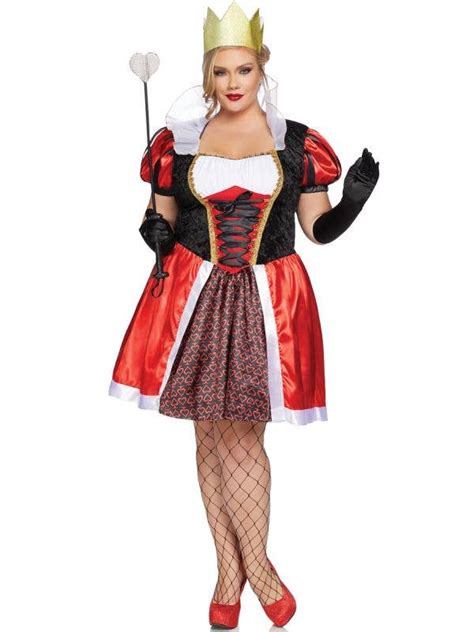 Plus Size Queen Of Hearts Costume Womens Wonderland Queen Costume