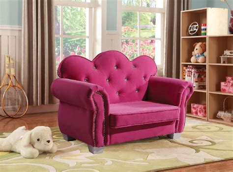 Enjoy free shipping & browse our great selection of kids playroom harland adjustable kids chair provides the perfect perch for kids. Celine Kids Loveseat Chair in Pink Fabric - Kids Furniture ...