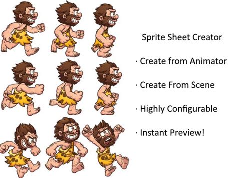 Sprite Sheet Creator Animation Tools Unity Asset Store