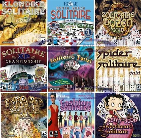 Solitaire Card Games Windows Pc Xp Vista 7 8 10 New Factory Sealed 13