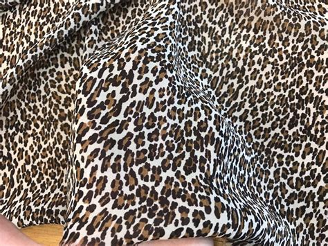 Leopard Print Fabrichaute Couture Fabricsmall Spot Fabric Etsy
