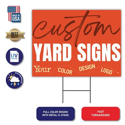 Personalized Yard Sign Design Coroplast Custom Yard Signcustom Lawn