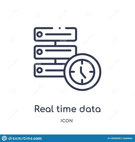 Linear Real Time Data Icon From General Outline Collection Thin Line