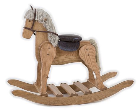 Large Rocking Hobby Horse Solid Oak In 4 Finishes Amish Handmade In