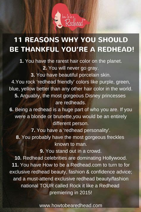 11 reasons why you should be thankful you re a redhead — how to be a redhead ginger facts