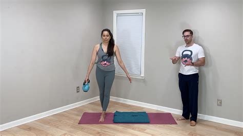 Tandem Stance Balance Swap Kettlebell Jenni Rawlings Yoga