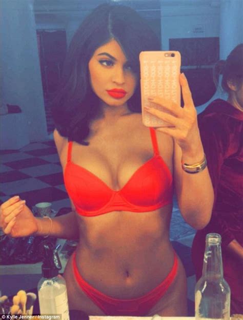 Kylie Jenner Flaunts Her Form In Racy Red Bra And Panties On Instagram