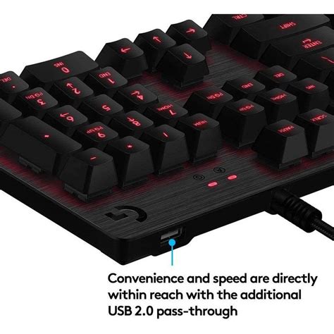 Logitech G413 Backlit Mechanical Gaming Keyboard Usb Passthrough Carbo