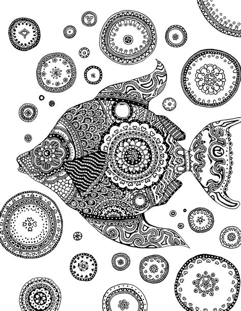 Fish With Bubbles Zentangle Traditional Ink On Bristol Janelle